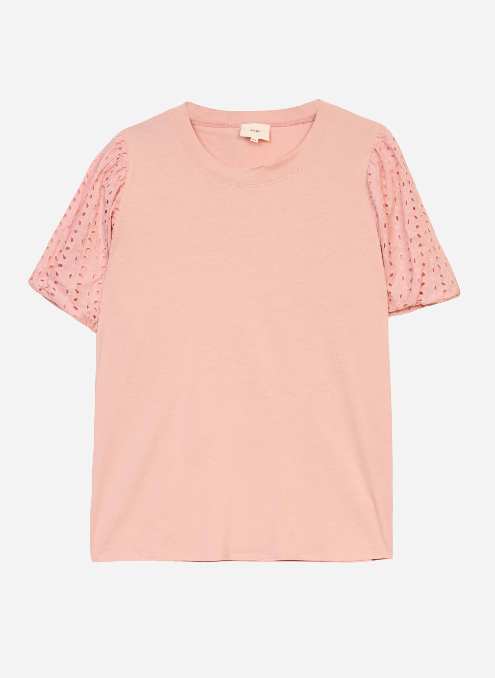 Anusha Puff Sleeve Tee: Blush