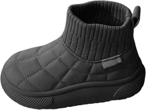 Big Kids Warm Ankle Boots Boys Girls Unisex Non Slip Mid Calf Winter Outdoor Lightweight Shoes for Cold Weather
