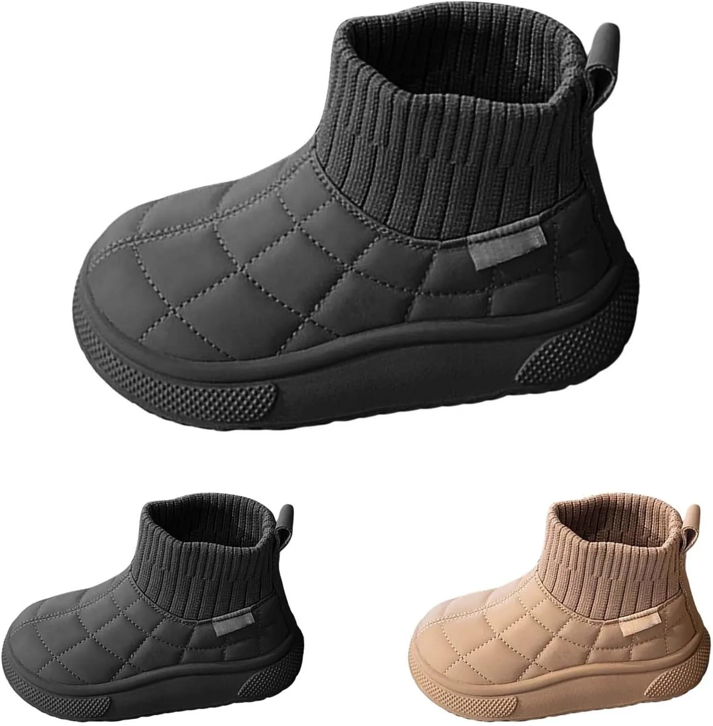 Big Kids Warm Ankle Boots Boys Girls Unisex Non Slip Mid Calf Winter Outdoor Lightweight Shoes for Cold Weather