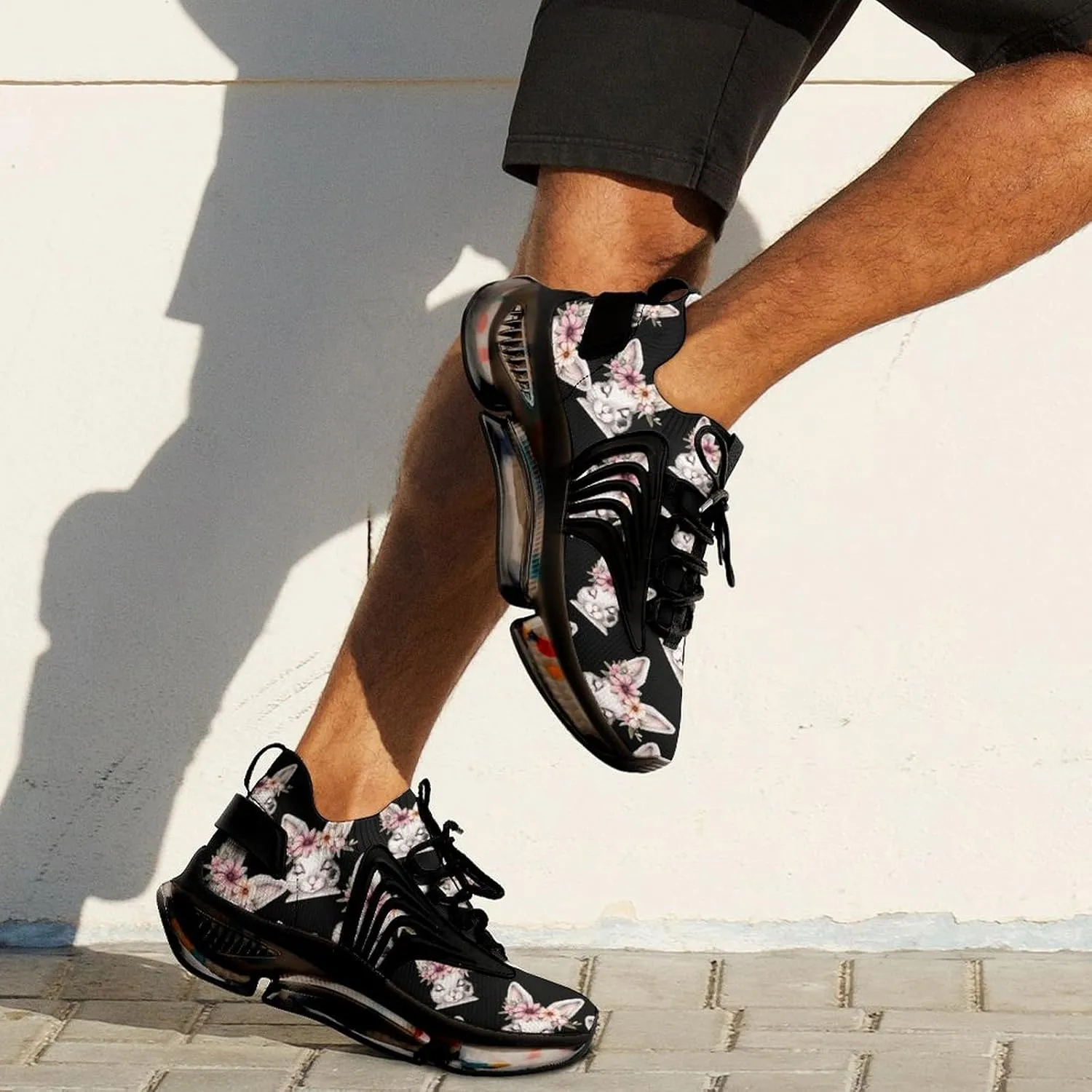 Cute Rabbit Bunny Mens Sneakers Running Shoes Lightweight Athletic Shoes for Jogging Walking Gym