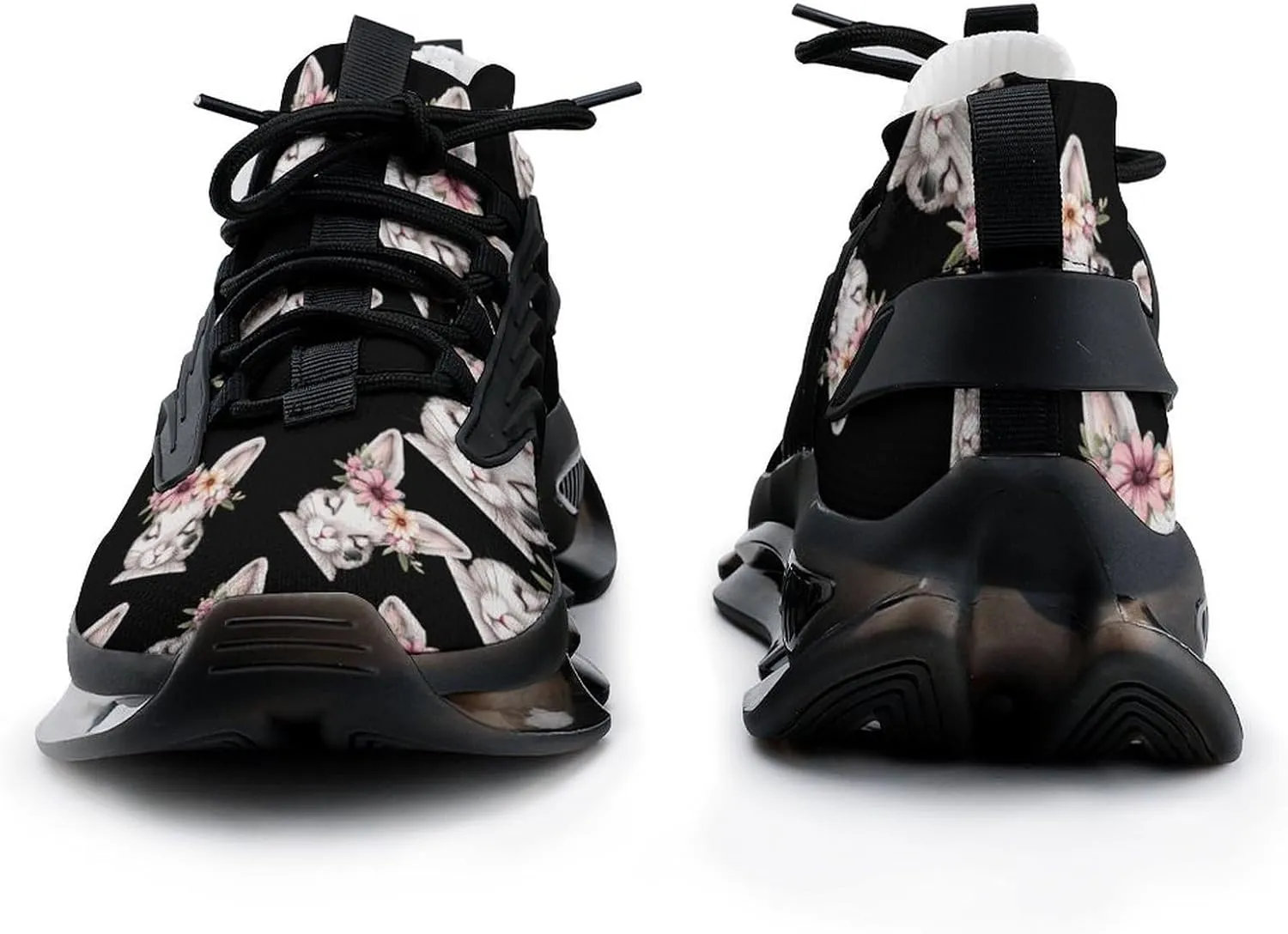 Cute Rabbit Bunny Mens Sneakers Running Shoes Lightweight Athletic Shoes for Jogging Walking Gym
