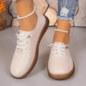 Damesschoenen met metalen accent - Comfortabele slip-on flats, veelzijdig & anti-slip