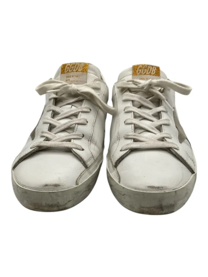 Golden Goose Shoe Size 40 White, Gold, Black Leather Animal Print Laces Sneakers