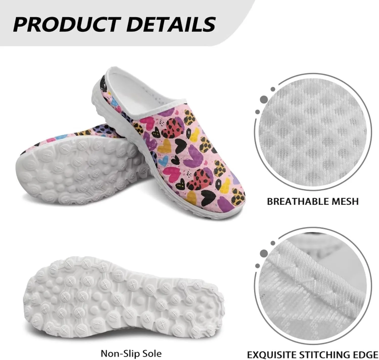 Howilath Animal Print Mule Shoes for Women Garden Clogs Leopard Print Slip on Walking Shoes Mule Sneakers Breathable Loafers