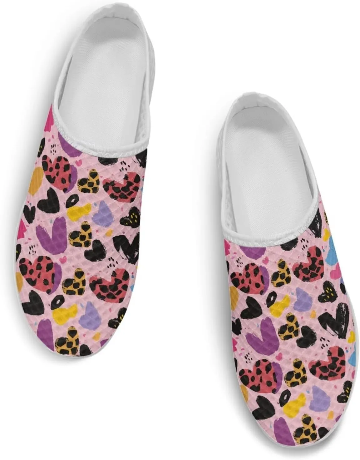 Howilath Animal Print Mule Shoes for Women Garden Clogs Leopard Print Slip on Walking Shoes Mule Sneakers Breathable Loafers