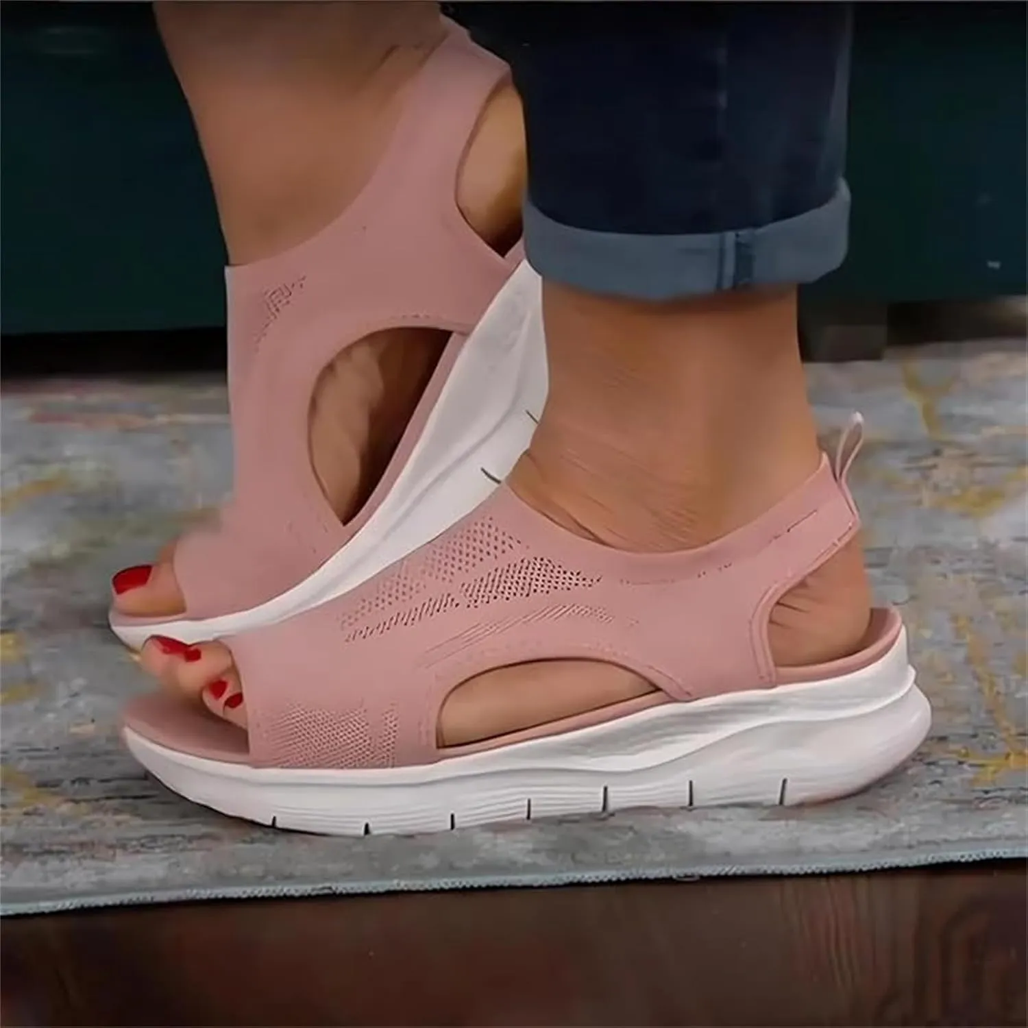 Lausiuoe Orthopedic Shoes For Women Dressy Sandals Fashion Athletic Slip On Orthotic Flip Flops With Comfortable Arch Support