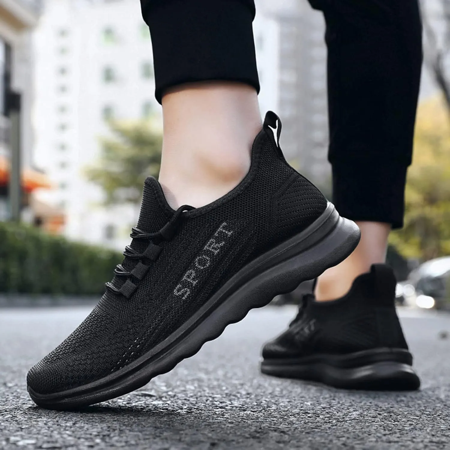 Lightweight Arch Support Sneakers for Men Business Mesh Breathable Walking Shoe Men's Arch Support Insole Shoes