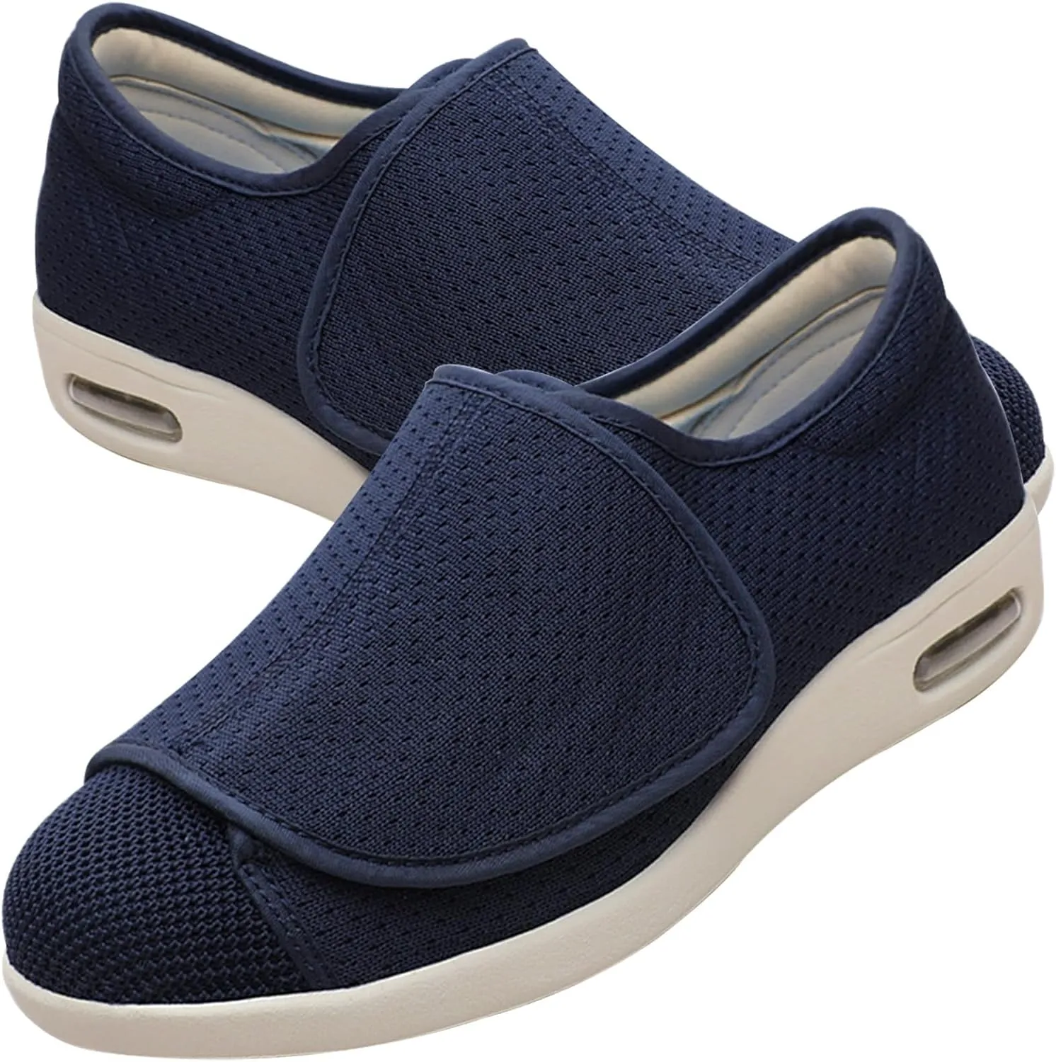 Mens Trainers Slip On Wide Fit Touch Fasten Gym Sports Running Sneakers Mens Shoes Lightweight Breathable Mesh Comfortable Gym Sports Tennis Soft Fashion Sneakers