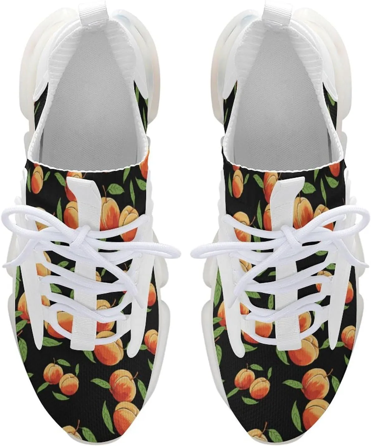 Peaches Fruit Mens Sneakers Running Shoes Lightweight Athletic Shoes for Jogging Walking Gym