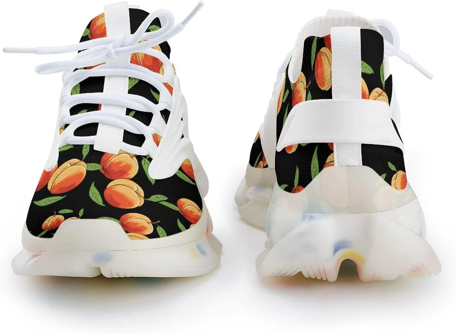 Peaches Fruit Mens Sneakers Running Shoes Lightweight Athletic Shoes for Jogging Walking Gym