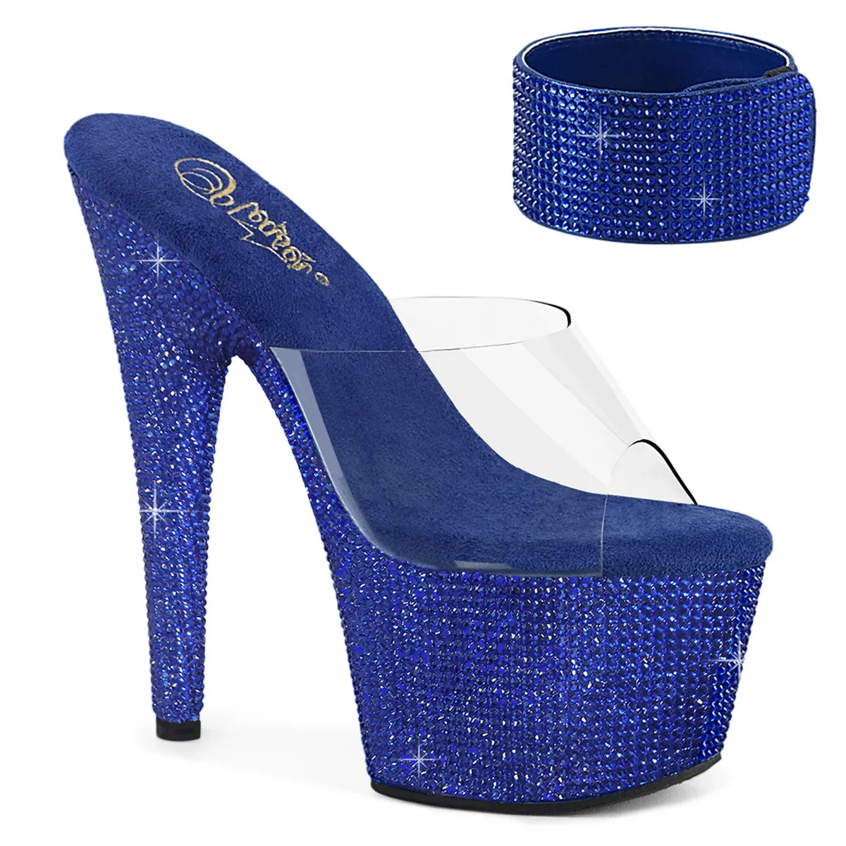 Pleaser Bejeweled-712RS Platform Stripper Heels