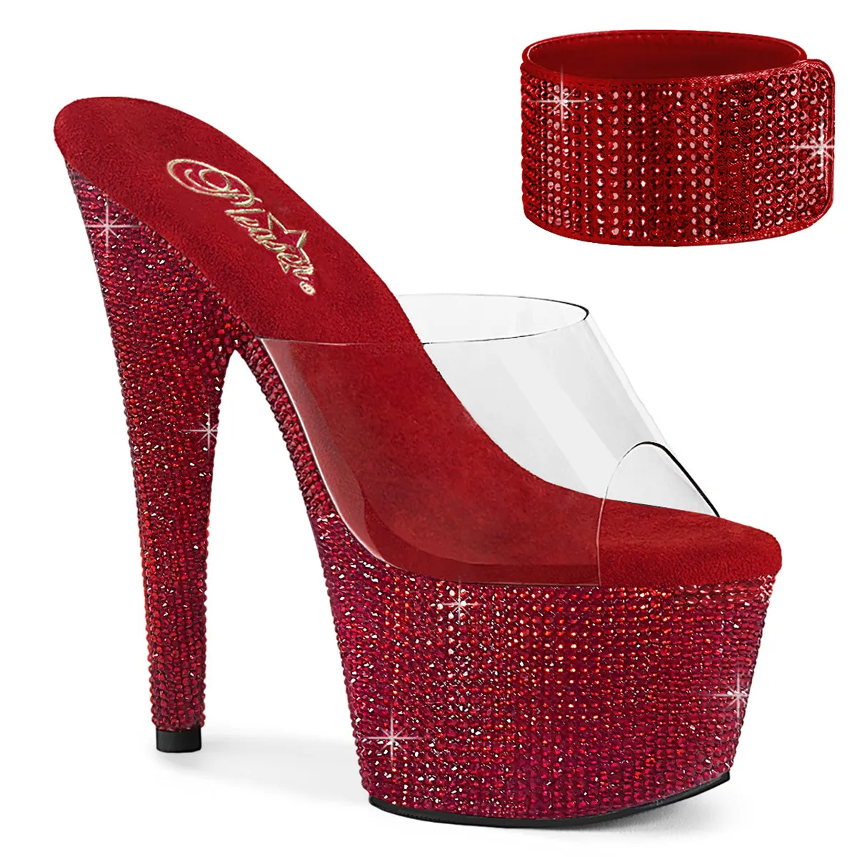 Pleaser Bejeweled-712RS Platform Stripper Heels