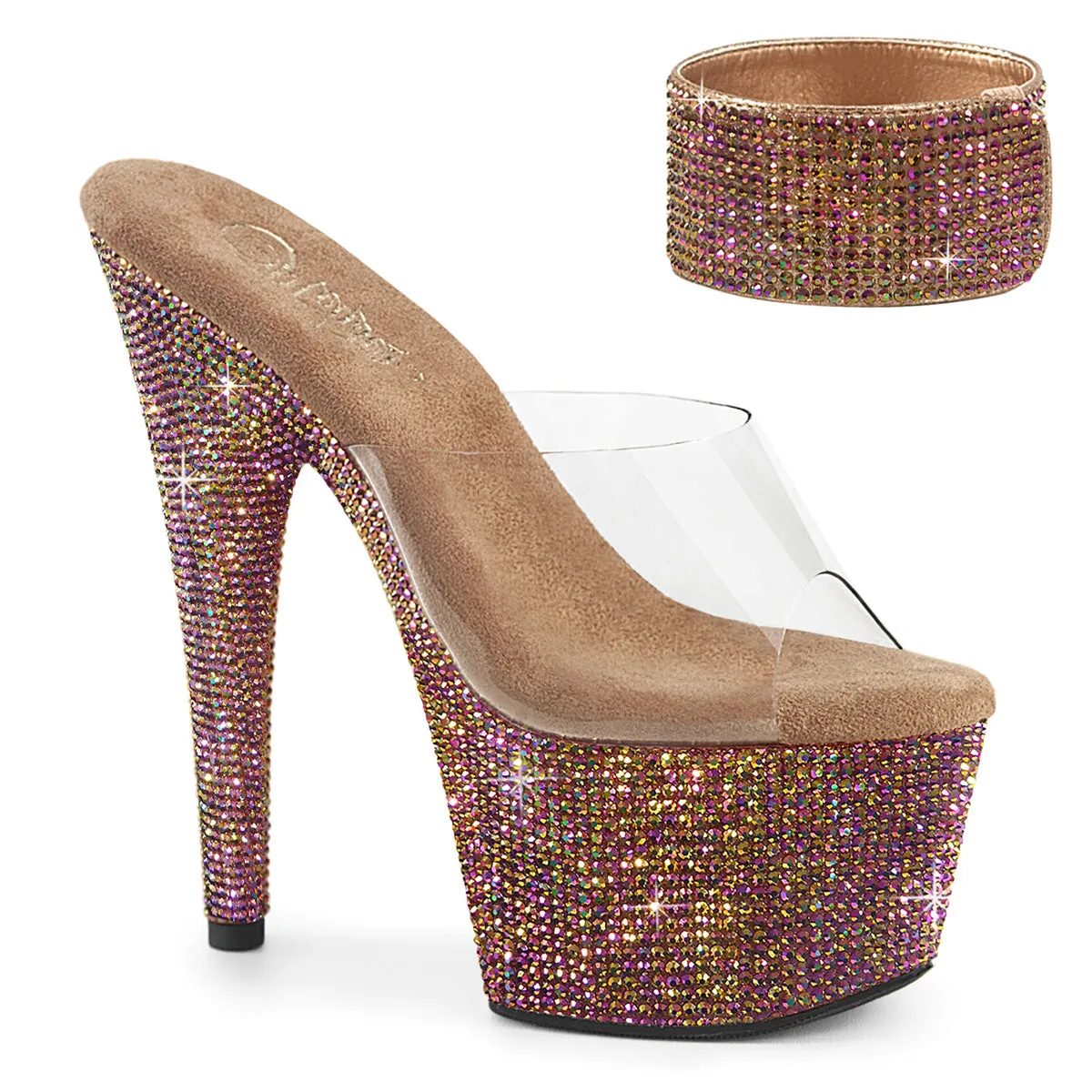 Pleaser Bejeweled-712RS Platform Stripper Heels