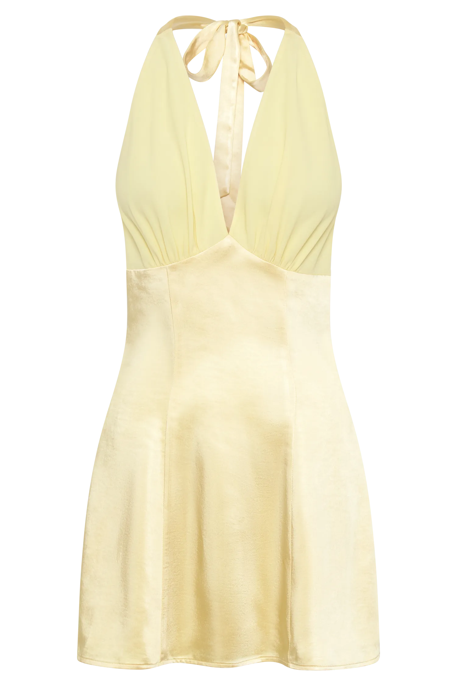 Richelle Satin Mini Dress - Butter