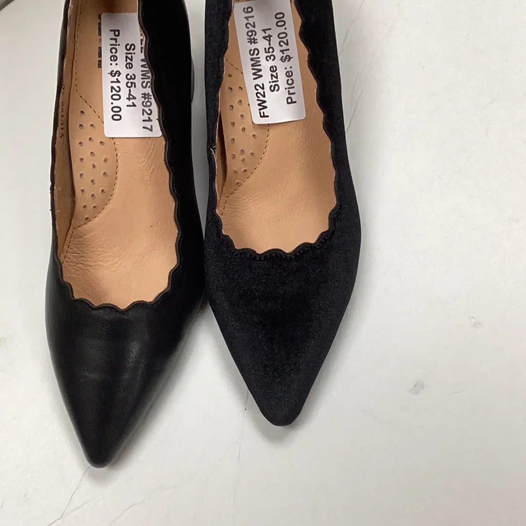 SALE FW22 Ralph Miguel Victor Scalloped Trimmed Mid-Heel