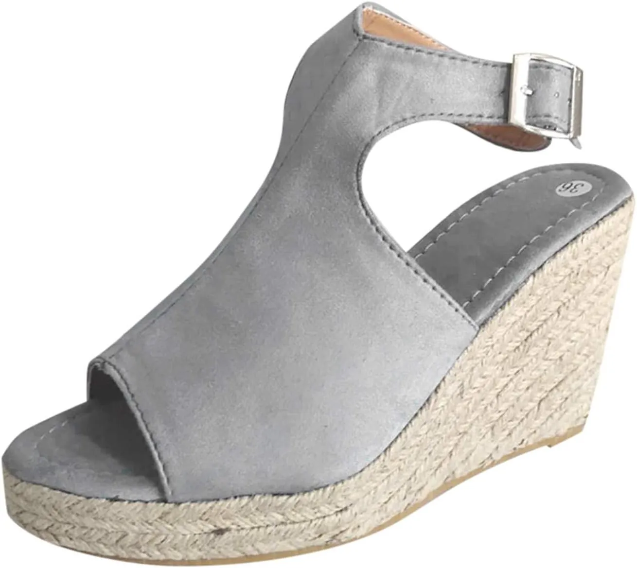 Sandals for Women Dressy Summer, Women's Summer Dressy Flat Slippers Open Toe Buckle Strap Beach Sandals Walk Shoes