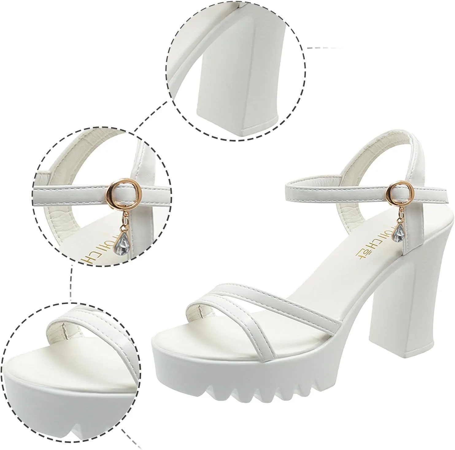 Women Low Chunky Heel Sandals Fashion Solid Color Open Toe Breathable Thick Sole Thick Heel Shoes for Women Sandals