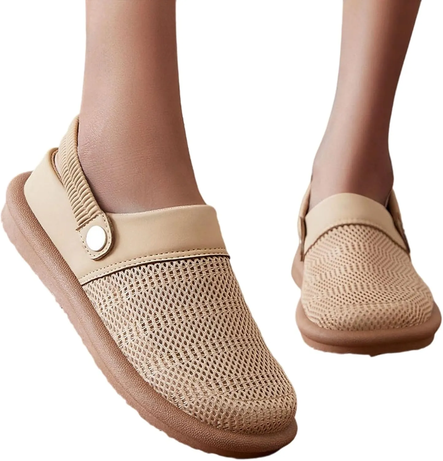 Women's Casual Slip On Flat Sandals Comfortable Lightweight Breathable For Home Vacation Beach Outfit Spring